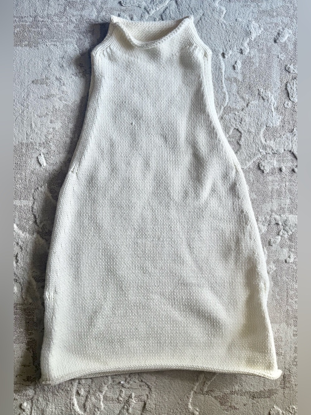 Anthropologie Pilcro Cream Sleeveless Turtleneck Knit Top